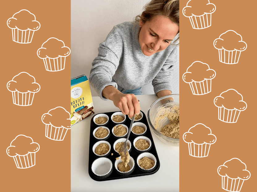Bananenbroodmuffins (family proof) - Arthur’s Breakfast Box
