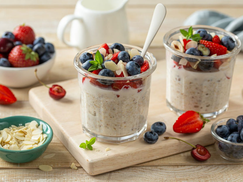 Eiwitrijke Overnight Havermout (met cottage cheese) - Arthur’s Breakfast Box