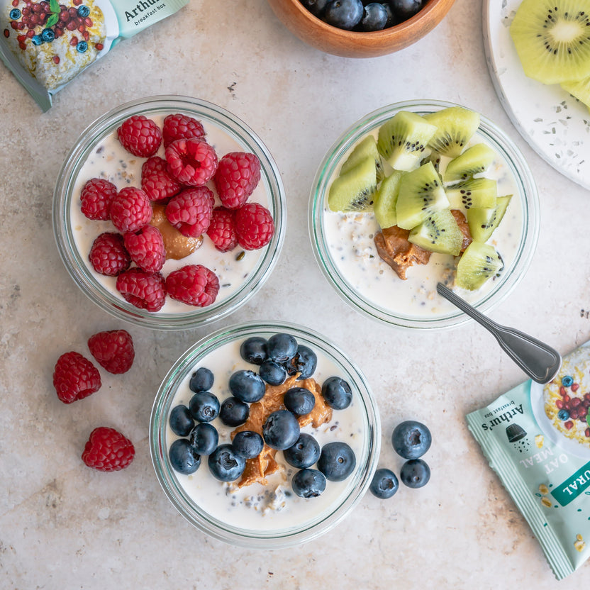 Eiwitrijke Vanille Overnight Oats - Arthur’s Breakfast Box