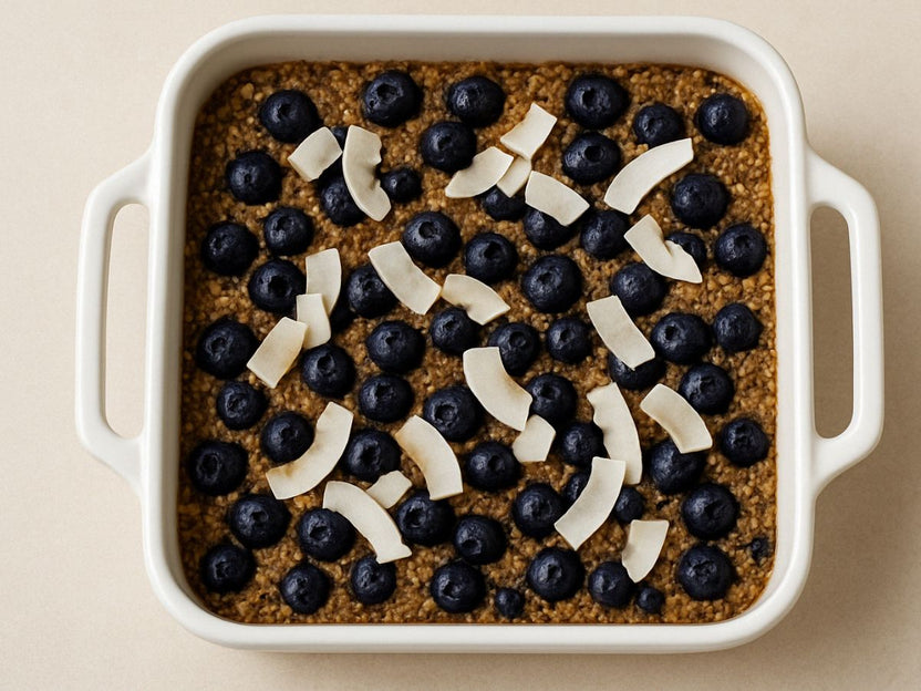 Gebakken quinoa ontbijt met bosbessen - Arthur’s Breakfast Box