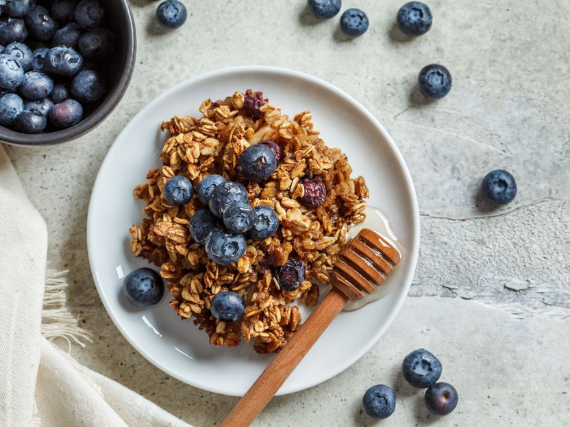 Vanille Bosbes Havermout met Collageen - Arthur’s Breakfast Box
