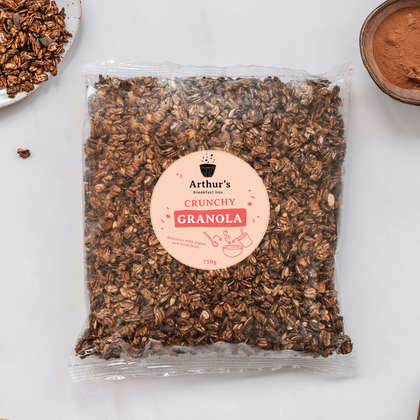 Crunchy granola met Belgische chocolade
