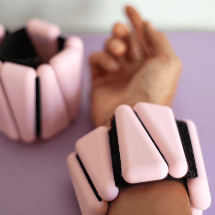 Roze fitness gewichtjes