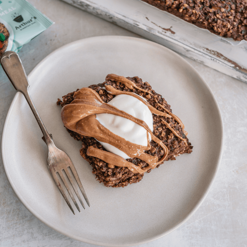 Gebakken chocolade havermout