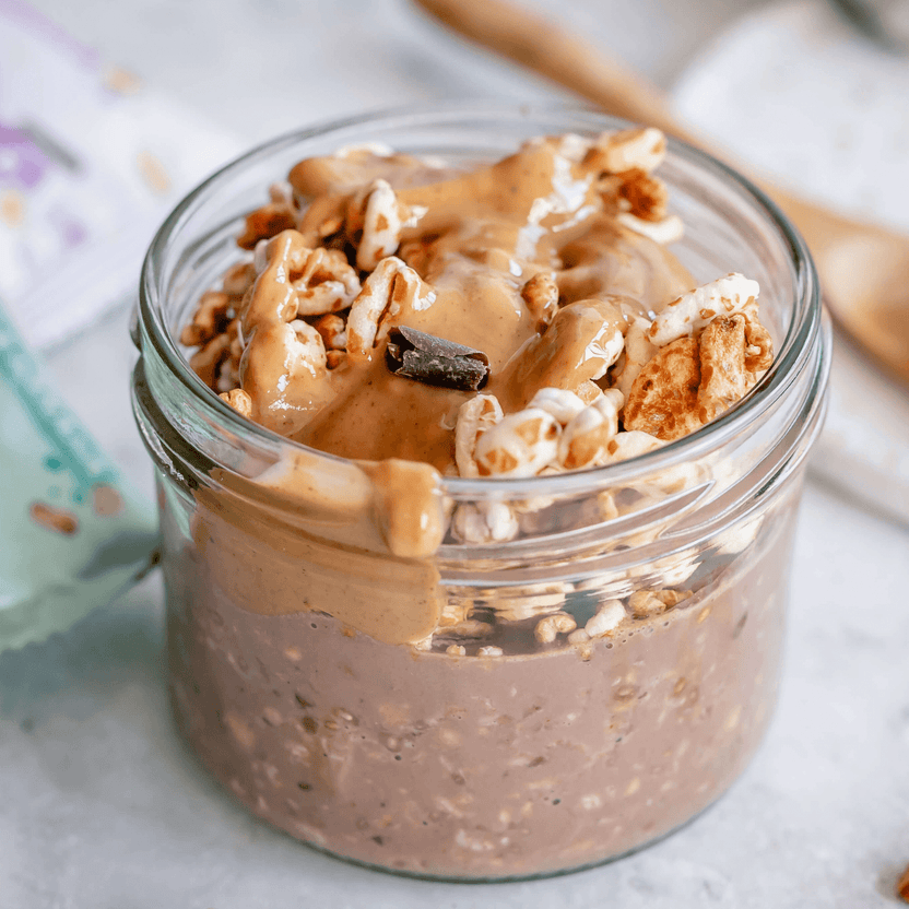 Havermout chocolade banaan met granopops
