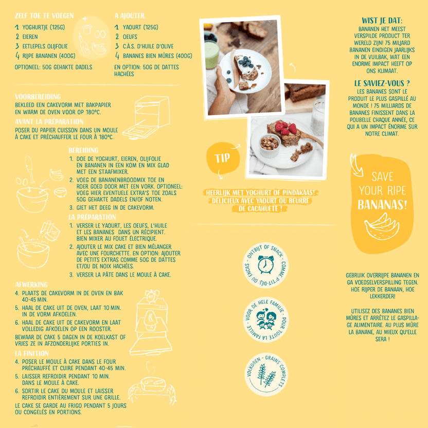 Bananenbrood Suikervrij - Arthur’s Breakfast Box