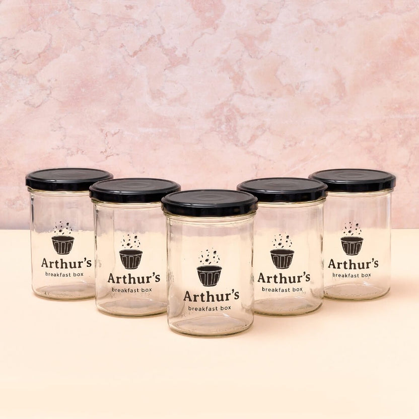Glazen jars - set van 5 stuks - Arthur’s Breakfast Box