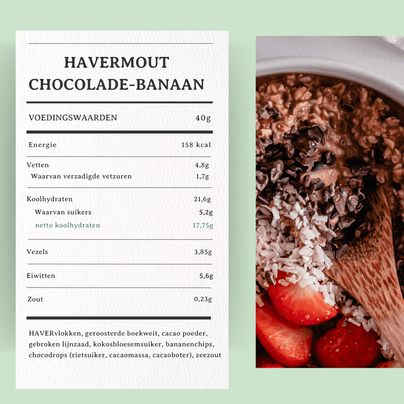 Havermout Chocolade - Banaan - Arthur’s Breakfast Box