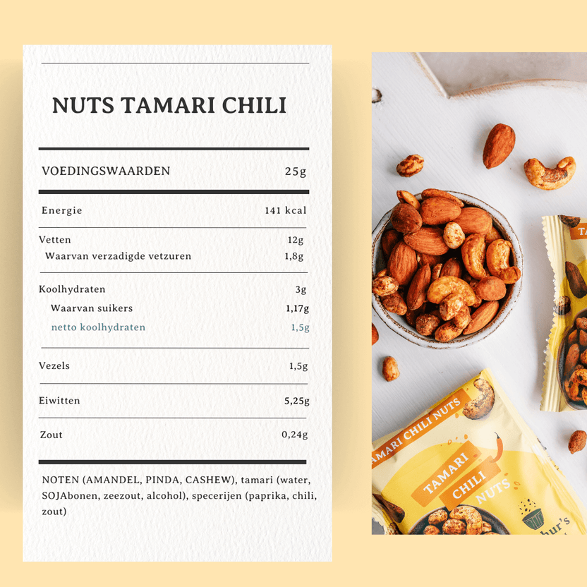 Voedingswaarden tamari chili