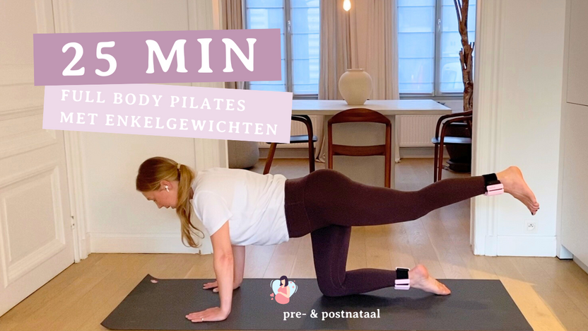 25 min Full Body Pilates met enkelgewichten