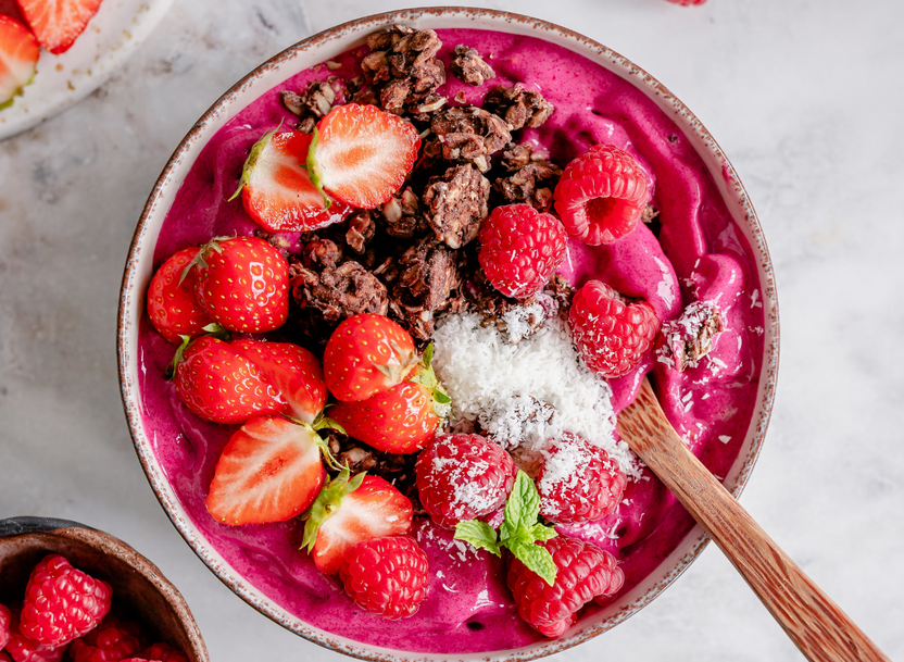 Pink Frozen Smoothie Bowl