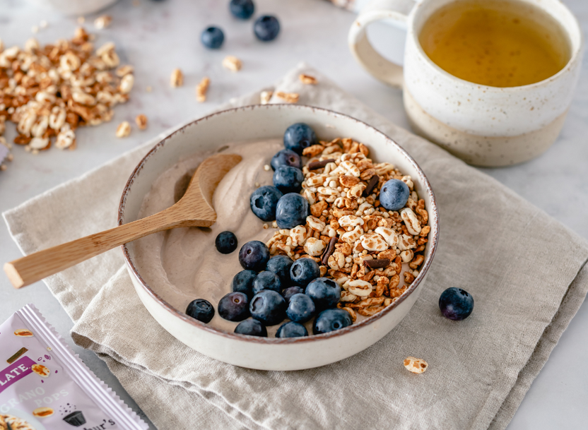 Eiwitrijke Yoghurtbowl met chocolade Granopops