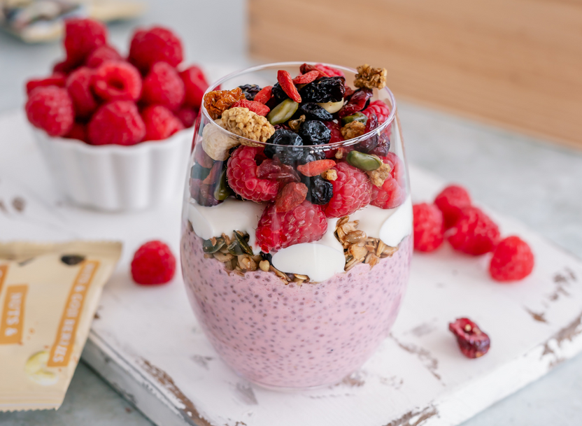 Framboos chia pudding
