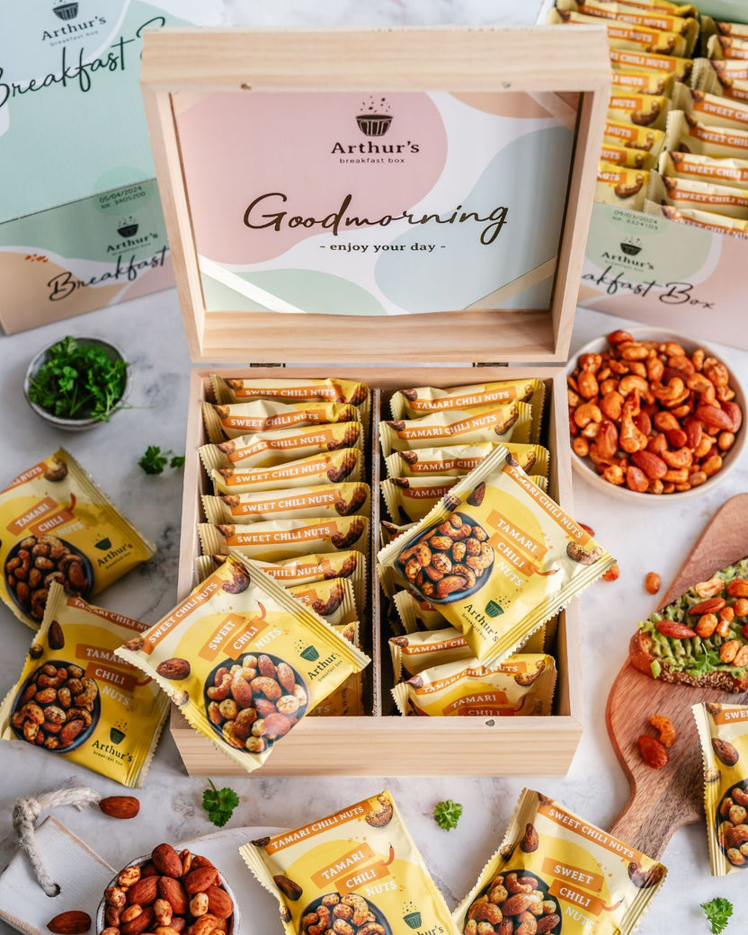 Gezonde hartige snacks: 6 alternatieven voor chips en zoutjes - Arthur’s Breakfast Box