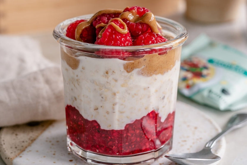 Overnight Vanille havermout met Framboos - Arthur’s Breakfast Box