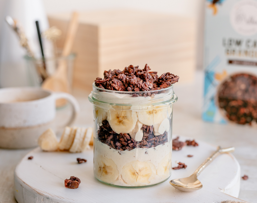 Granola Parfait met banaan & low carb granola