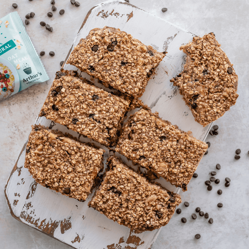 Baked oats met chocolade druppels