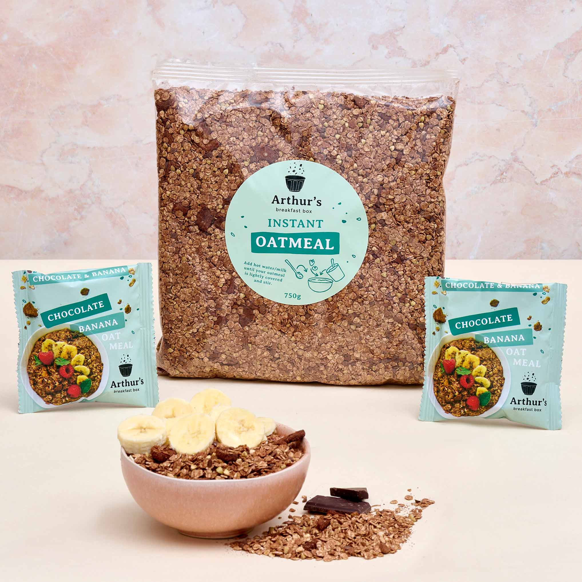 Chocolade havermout productfoto