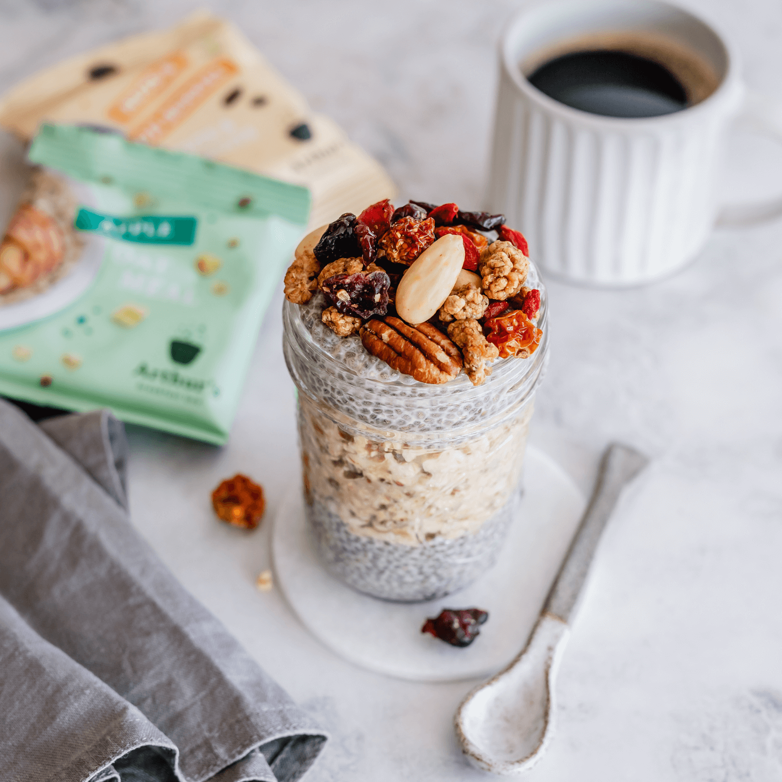 Havermout met appel en chiapudding