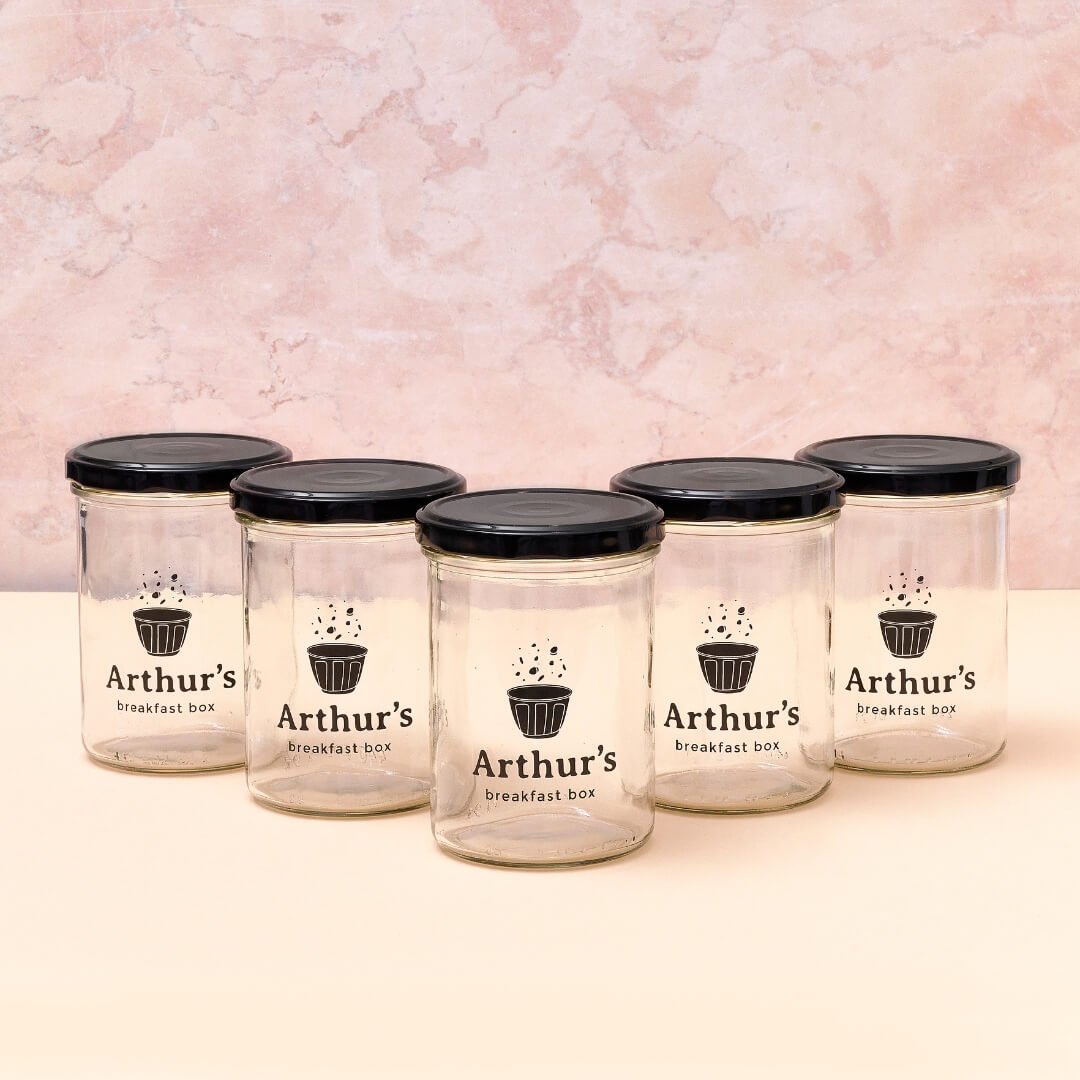 Glazen jars - set van 5 stuks - Arthur’s Breakfast Box