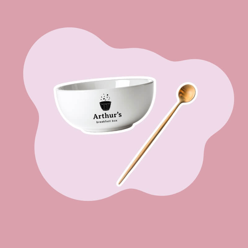 Ontbijtset (kom & lepel) - Arthur’s Breakfast Box